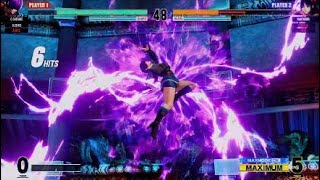 KOF15　オロチシェルミー　暗黒雷撃18Hitコンボ　美しい蹴り上げ