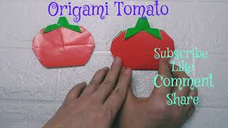 How To Make Origami Tomato #origamifunchannel #origami