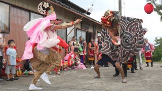 氷見 谷村の獅子舞 公民館前 2023年 / 富山県氷見市