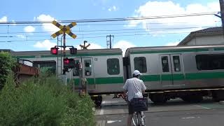 【電車と踏切】JR川越線　指扇第一踏切