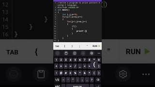 c programming , pattern of A print #sololearn @Sololearn