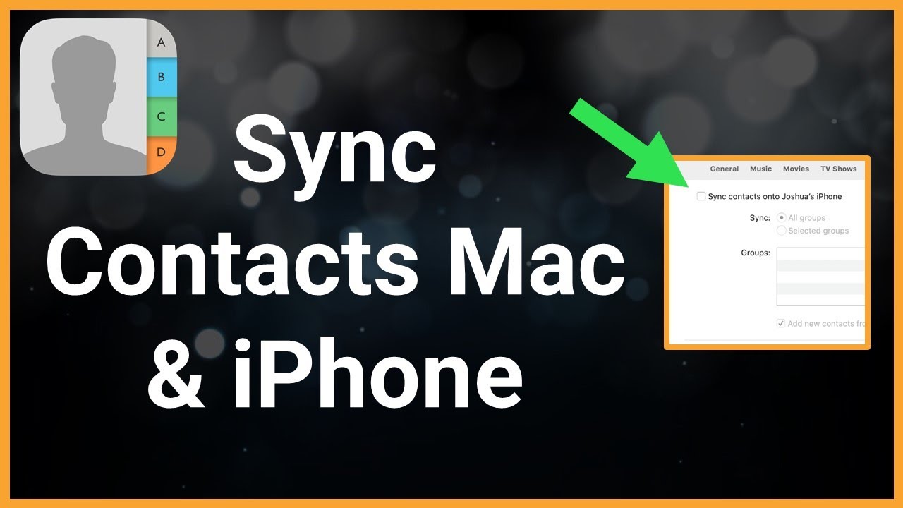 How To Sync Contacts Between Mac & IPhone - YouTube