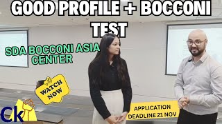 Good Profile + Bocconi Test = SDA Bocconi Asia Center| What is a Good Profile? Lastdate approaching!