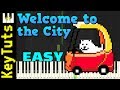 Welcome to the City from Deltarune Chapter 2 - Easy Mode [Piano Tutorial] (Synthesia)