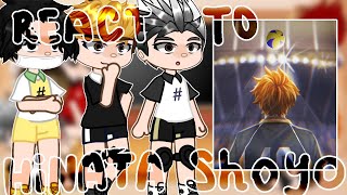 [Haikyuu react] Haikyuu react to Hinata Shoyo//MSBY//Gacha Club//