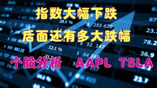 美股盘后分析 指数今天大幅下跌，后面还有多大跌幅 个股分析 AAPL TSLA 【视频第279期】 10/04/2021