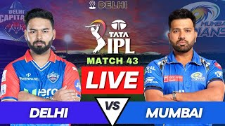 Live MI vs DC IPL 2024 Match | Mumbai vs Delhi Live Cricket Match Score | IPL Live Score Commentary