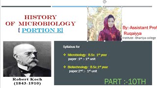 history of microbiology portion E:- robert koch