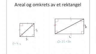 Areal og omkrets av et rektangel