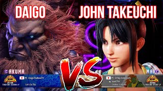 SF6 ▰ DAIGO UMEHARA (#3 Ranked Akuma) vs JOHN TAKEUCHI (#4 Ranked Mai) ▰ High Level Gameplay