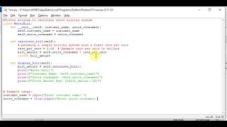 python program to generate water billing system