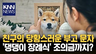 개 장례식장에 조의금까지 내야하나요? / KNN