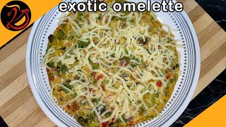 Exotic Omelette | Fresh Tasty Street food | protein rich omelette loaded with Veggies | Cooking eggs