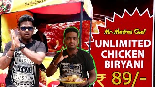 Unlimited Chicken Biryani just 89 @ chennai | சுவையான Briyani | Mr. Madras Chef | Travel with Bala