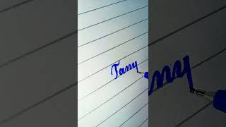 How to write the name "Tanya"😍❤️ in cursive handwriting #calligraphy #trending #viral #shorts