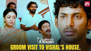 Prakash Raj's Villainic Comedy Scene! | Vishal | Tamil | Theeradha Vilaiyattu Pillai | Sun NXT