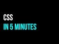 CSS in 5 minutes | Styling Tutorial | Code in 5