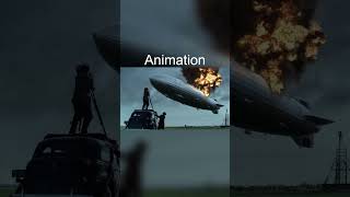 Animation vs. Real Life - Hindenburg Disaster #airdisasters #hindenburgdisaster #hindenburg