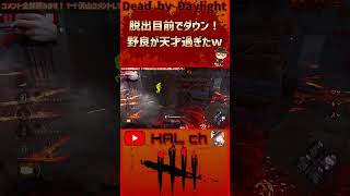 【Dead by Daylight】脱出目前でダウン！野良が天才過ぎたｗ #dbd  #shorts #デッドバイデイライト