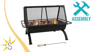 Sunnydaze 36 Inch Northland Grill Fire Pit with Protective Cover - NB-NW201