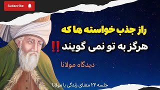 رازی که هرگز به تو نمیگویند!|قانون جذب از نگاه مولانا که نمی دانستید |جلسه ۲۱ معنای زندگی با مولانا