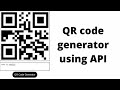 QR code generator using JavaScript  |  QR code generator API
