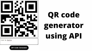 QR code generator using JavaScript | QR code generator API