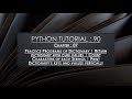 Python Tutorial 90 : Dictionary Exercises with Solutions