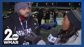 Ravens fans kickoff playoff week celebrations