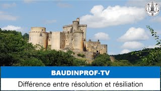 Quelle est la différence entre résolution et résiliation d'un contrat ?