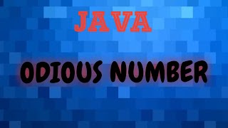 ODIOUS NUMBER IN Java|| java programming || Indo computers ||Hindi