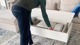Space Saving Hack - Hide 4 Chairs Inside a Coffee Table | Expand Furniture