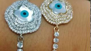 blue fashion turkish evil eye bracelet and pendant of xuping fashion jewelry