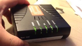 How you know your DSL internet is working on DSL Netgear Model 6200 modem. All lights green.