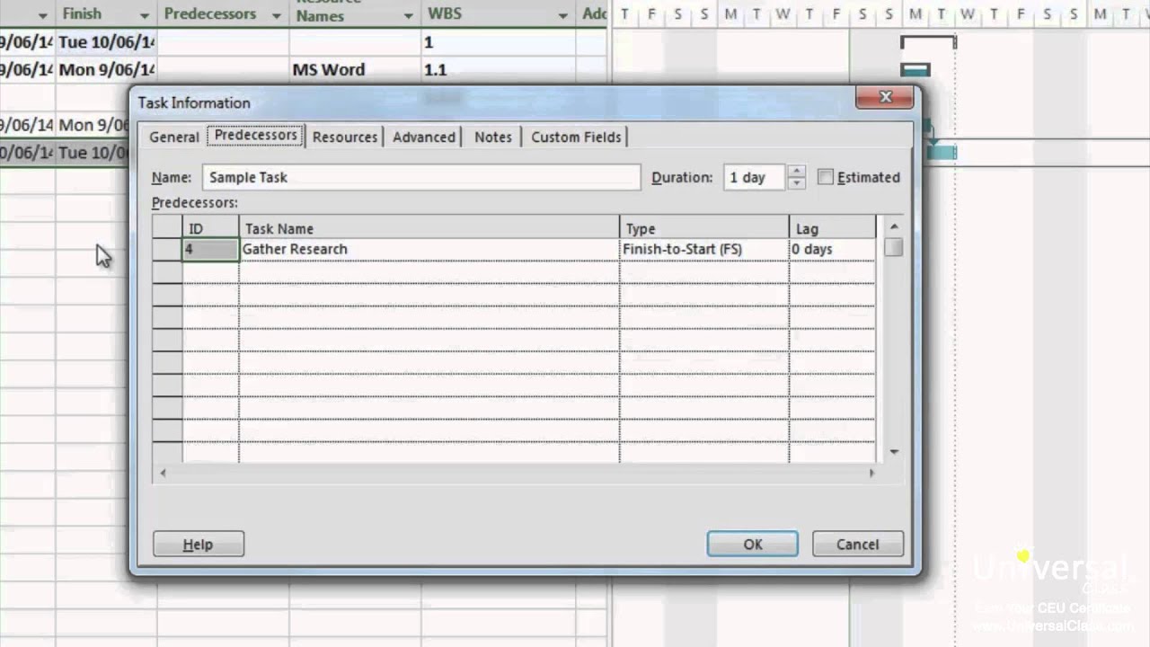 Understanding Task Dependency Types In Microsoft Project 45 Off Understanding Task Dependency Types In Microsoft Project 45 Off