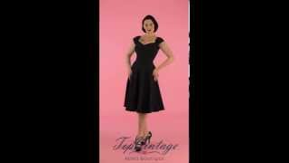 TopVintage - 50s Mad Men swing dress black