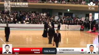 (POL2)K.BOSAK -KM Y.TAKENOUCHI(JPN8) - 16th World Kendo Championships - Men's Individual_5R