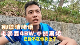 （续上集）漂泊三年还清赌债，回家后老婆要求挣够43W不然就散伙