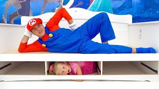 Nastya e pai novo quarto para princesa