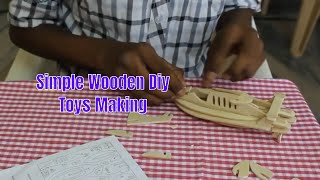 simple wooden diy toys videos / How to make a toy boat at home