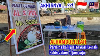 NASI LEMAK | ALHAMDULILLAH PERTAMA KALINYA KITA JUALAN NASI LEMAK HABIS DALAM 1 JAM