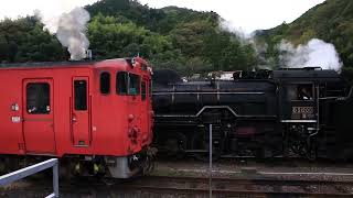 SLやまぐち号（D51 200）津和野駅入換