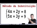 MÉTODO DA SUBSTITUIÇÃO - SISTEMA DE EQUAÇÕES DO 1º GRAU #1 - Prof Robson Liers - Mathematicamente