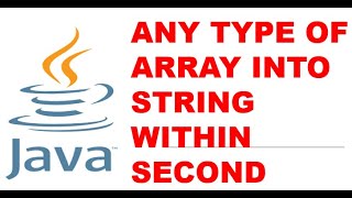 Arrays to string #array #java #string #intellij #anicod