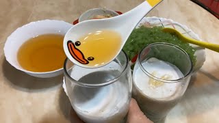 Chè Bánh Lọt Lá Dứa, Đậu Xanh Và Nước Cốt Dừa | Pandan Rice Cake, Green Beans + Coconut Milk Dessert