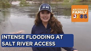 Intense flooding along the Salt River access points