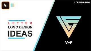 Modern V+F Letter Logo Design  In Adobe Illustrator Tutorial | Best Logo || With Inaa Graphics ||
