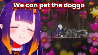 Ina can pet the doggo and adopt it in Ender Magnolia