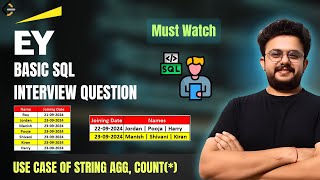 EY SQL Interview Question | BIG 4 | STRING AGGREGATE in SQL | Deepankar Pathak