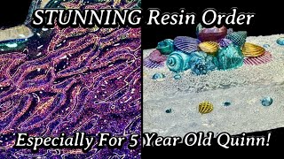 #866 Stunning Resin Seashell Jar & Water Ripple Goodies For Quinn!